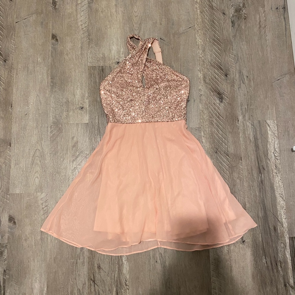 PLUS PINK SPARKLY DRESS
